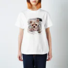 Momojiの犬画のヨーキー11 スタンダードTシャツ
