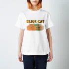 ときお✍︎🦍の横滑り猫Tシャツ- SLIDE CAT  スタンダードTシャツ