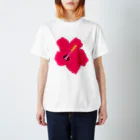 NIKORASU GOのフラワーデザイン「赤いハイビスカス」 スタンダードTシャツ