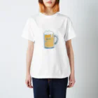 いちごみるくのゆめ໒꒱· ﾟのねこ泡ビール🍺 スタンダードTシャツ