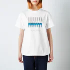 くらきち ONLINE SHOPのうさぎタイツの整列（ブルー） スタンダードTシャツ