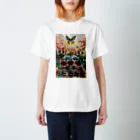 Yukinko Akira factoryのバラと蝶の風景 スタンダードTシャツ
