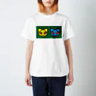 グレープフルーツちゃんのTwoCats_GREEN  Regular Fit T-Shirt