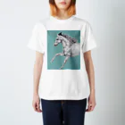 馬の絵の画家　斉藤いつみの馬の素描Tシャツ9 티셔츠