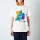 BASEBALL LOVERS CLOTHINGの「見せましょう野球の底力を」レインボー淡色Ver. スタンダードTシャツ