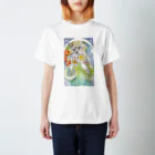  藤ねこりえ/ 𝙁𝙐𝙅𝙄𝙣𝙚𝙘𝙤𝙧𝙞𝙚のFlower  cat 花猫 Regular Fit T-Shirt