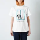 WON CHANCE ワンチャンスのアイムホームわんこ/ブルー（まゆみん） Regular Fit T-Shirt