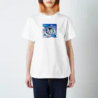 m/kのcat ブルー Regular Fit T-Shirt