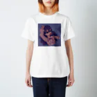 コゴロー・ナイトのお花と女の子 アニメ風ver. スタンダードTシャツ