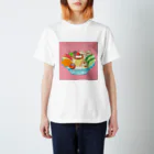 すきだらけShopのプリンアラドーモ文字無し Regular Fit T-Shirt