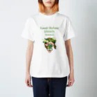 アグリム@かわ主婦スタンプ制作中のかわいい主婦の1日 ボタニカル柄3 Regular Fit T-Shirt