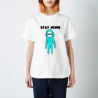 ぶんぶこmartのSTAY HOME Regular Fit T-Shirt