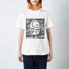 だぶるものおきの顔のやつふくろう ブラック Regular Fit T-Shirt