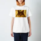 upafishのCat スクラッチフォト風 Regular Fit T-Shirt