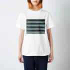 many many stripes.のボーダー水色 Regular Fit T-Shirt