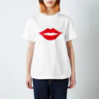 多摩市民のセクシーな唇(鮮やかなレッド) スタンダードTシャツ