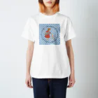 miyuのふてくされるヒヨコ（ギンガムチェック青） Regular Fit T-Shirt