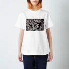 HANAZONOMOMOKAのモノクロ花園ロゴ Regular Fit T-Shirt