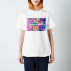 HANAZONOMOMOKAのカラフル花園ロゴ Regular Fit T-Shirt