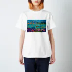 Junie貼り絵グッズのニューカレドニアのサンゴ礁 Regular Fit T-Shirt