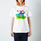 ジョイテックストアのサイケデリックねこうさぎ スタンダードTシャツ