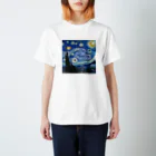 ノザキ-Nozakiの名画を楽しむてんとう虫〜渦を巻く絵画〜 Regular Fit T-Shirt