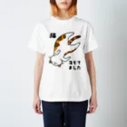 多喜のミケ猫落ちてました スタンダードTシャツ