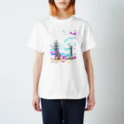 Electrical Babel @ SUZURIのEB-TS001-W "Psychedelic White" スタンダードTシャツ