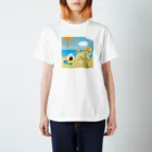 ❁みい❁の砂浜で遊ぶうさぎ Regular Fit T-Shirt