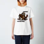 ゆきちまる工房のタヌキ&アライグマ Regular Fit T-Shirt