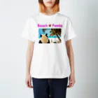 面白かわいいＴシャツ屋さん Ｎｉｃｏｌｏ　suzuri店のビーチパンダ Regular Fit T-Shirt