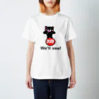 オリジナルデザインTシャツ　SMOKIN'の玉のりモクモックマ  飴ちゃんフェイス　黒 スタンダードTシャツ