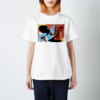 AMURITANONIWA-OFF LINE ART SHOPのBABY BLUE Regular Fit T-Shirt