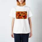 たぬきのうまそうなピザ スタンダードTシャツ