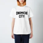 JIMOTO Wear Local Japanの尾道市 ONOMICHI CITY ロゴブラック Regular Fit T-Shirt