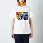 消しゴムはんことイラストNagomiya*の僕らはみんな地球の子 スタンダードTシャツ
