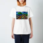 GALLERY misutawoのアメリカ ニューヨーク市の線路 Regular Fit T-Shirt