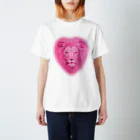 alpacca-creativeのlove_lion_face Regular Fit T-Shirt