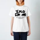 SAUNA JUNKIES | サウナジャンキーズのS.M.G/サウナ・水風呂・外気浴（黒プリント） Regular Fit T-Shirt