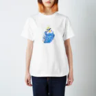 paraparo インコとオウムのドット絵のお店『パラパロ』のドット絵　セキセイインコ Regular Fit T-Shirt