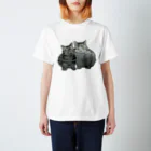 ハチワレ屋の手描き風猫シャツ スタンダードTシャツ