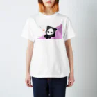 桃原のたそがれキズねこ ピンク Regular Fit T-Shirt