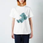 めぐみのなんとなくかわいいショップの4ひきのぱんだ(みずいろ) Regular Fit T-Shirt