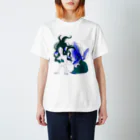 BRILLIANT-TAILの金魚姫　青 スタンダードTシャツ