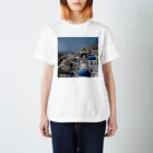 旅好きアルパカの【世界一周旅】ギリシャ　サントリーニ島の景色 Regular Fit T-Shirt