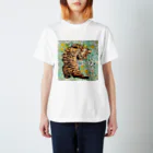 おちょぴのPeach in the grass Regular Fit T-Shirt