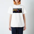 お遊びSHOPのサイケデリック富士山 スタンダードTシャツ