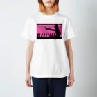麻雀カッコイイシリーズのRIICHI　ピンク　女性 スタンダードTシャツ