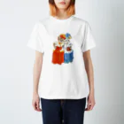  藤ねこりえ/ 𝙁𝙐𝙅𝙄𝙣𝙚𝙘𝙤𝙧𝙞𝙚の民族衣装ネコ　ブラジル Regular Fit T-Shirt
