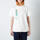 aloha_pineapple_hawaiiのALOHA style blue green　131 スタンダードTシャツ